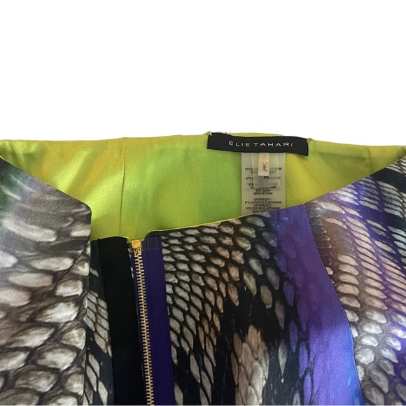 Elie Tahari Multi-Colour Silk Mini Skirt - Picture 7 of 8